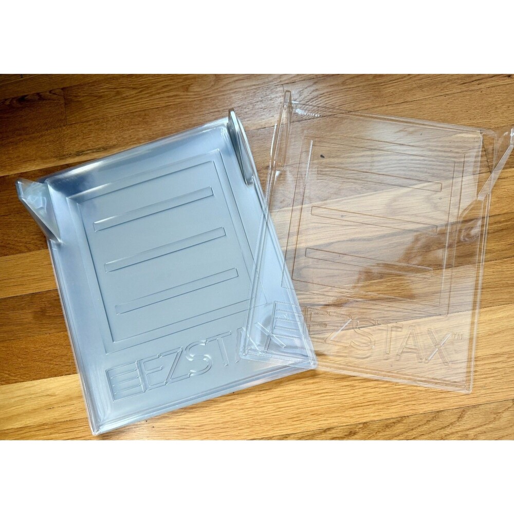 EZSTAX 18 PIECE CLOSET ORGANIZER CLEAR INTERLOCKING CLOTHING STACKERS NEVER USED